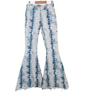 Rock & Roll Jeans Womens 25x31 Bargain‎ Button Bell Blue Boho Hippie Festival